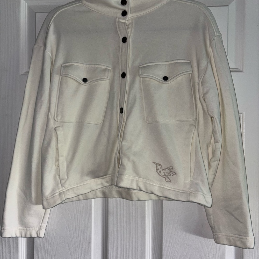 Johnny Was Cream Button-Up Matching lounge Jacket